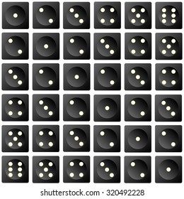 Repeating dice on a wallpaper effect - vector illustration