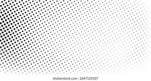 Repeating dots gradation pattern. Dotted halftone gradient texture. Concept dot background