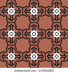 Repeating European pattern featuring tiled geometric shapes and other decorative elements