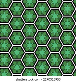 Repeating European pattern featuring tiled geometric shapes and other decorative elements