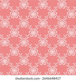 A repeating floral pattern in soft pink tones, suitable for backgrounds and textile designs.