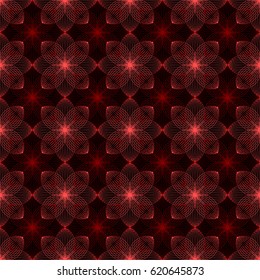 Repeating geometric abstract flower. Vector pattern design