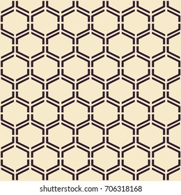 Repeating geometric background with hexagons vintage