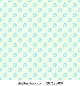 Repeating geometric background with sign of masculinity. Seamless vector pattern. 