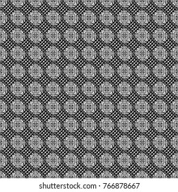 Repeating geometric black, white and gray tiles. Modern stylish texture. Trendy contemporary graphics. Vector seamless pattern.