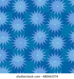 Repeating geometric elements. Vector seamless pattern. Modern stylish blue texture. 