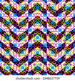 Repeating geometric flat patterns. Contemporary graphic design. Can be used in textiles, for book design, website background.