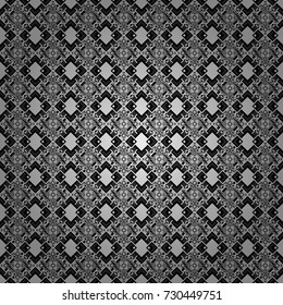 Repeating geometric gray, black and white tiles. Vector seamless pattern. Modern stylish texture. Trendy contemporary graphics.