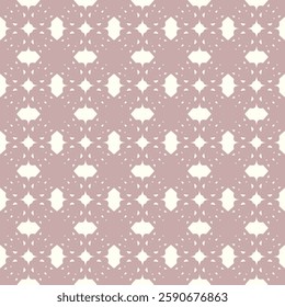 Repeating geometric pattern. Arabic islamic style. Ornate shapes. Light pink motifs. Cream background. Symmetrical design. Intricate details. Vintage style. Decorative art. Textile design. 