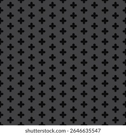 A repeating geometric pattern in black and grey tones, suitable for backgrounds or textile designs.