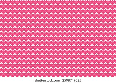 A repeating geometric pattern composed of sharp triangular shapes arranged in horizontal rows. The design presents a clean, symmetrical aesthetic ideal for backgrounds and textures.