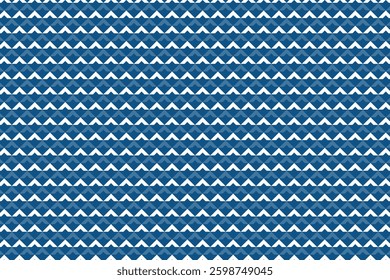 A repeating geometric pattern composed of sharp triangular shapes arranged in horizontal rows. The design presents a clean, symmetrical aesthetic ideal for backgrounds and textures.