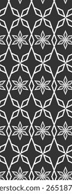 A repeating geometric pattern featuring hexagonal shapes and flo