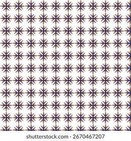 Um padrão geométrico repetido que se assemelha a flocos de neve ou estrelas, renderizado em tons de roxo e branco com uma aparência texturizada.