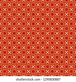 Repeating Geometric Pattern with Triangle, Zig Zag. Vector Background, Texture. For Design Invitation, Interior Wallpaper, Cover Card, Technologic Design. rED GOLD COLOR