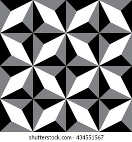 Repeating geometric patterns. Black & White decorative texture. Repeating geometric tiles. Vector seamless background. Modern graphic design. 
