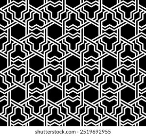 Repeating Geometric patterns of Graphic design. Seamless pattern of Printable vector. Interlocking knots cover banner layout designs.
