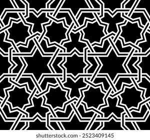 Repeating Geometric patterns of Graphic design. Seamless pattern of Printable vector. Interlocking knots cover banner layout designs.