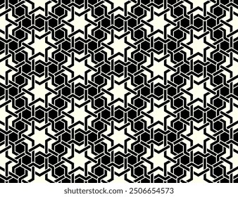 Wiederholte geometrische Muster des modernen Grafikdesigns. Künstlerische Formen Nahtloses Muster von druckbaren Vektorgrafiken.