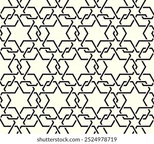 Repeating Geometric patterns of Oriental Graphic design. Seamless pattern of Printable vector. Interlocking knots banner layout designs.