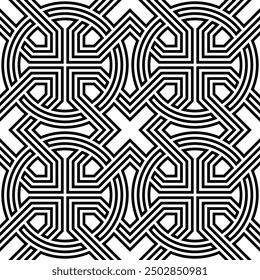 Wiederholte geometrische Muster druckbarer Vektor Art. Künstlerisch Nahtloses Muster Hintergrund.