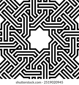 Repeating Geometric patterns of printable vector Art. Graphic design of Seamless pattern cover background. Interlocking knots banner backdrop layout designs.