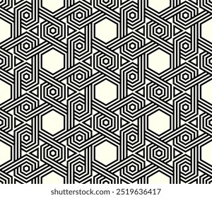 Repetindo padrões geométricos de vetor imprimível Art. Design gráfico de padrão sem emenda cobre fundo. Bloqueio nós banner desenhos de layout de fundo.