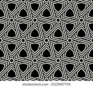 Repeating Geometric patterns of printable vector Art. Graphic design of Seamless pattern cover background. Interlocking knots banner backdrop layout designs.