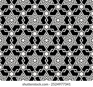Repeating Geometric patterns of printable vector Art. Graphic design of Seamless pattern cover background. Interlocking knots banner backdrop layout designs.