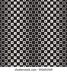 Repeating Geometric Rectangle Tiles. Stylish Monochrome Lattice. Vector Seamless Pattern. 