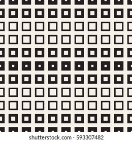 Repeating Geometric Rectangle Tiles. Stylish Monochrome Lattice. Vector Seamless Pattern. 