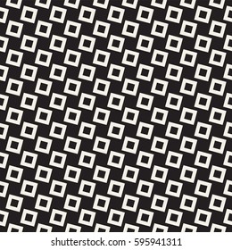 Repeating Geometric Rectangle Tiles. Stylish Monochrome Lattice. Vector Seamless Pattern. 