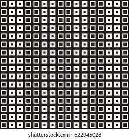 Repeating Geometric Rectangle Tiles. Stylish Monochrome Lattice. Vector Seamless Pattern. 