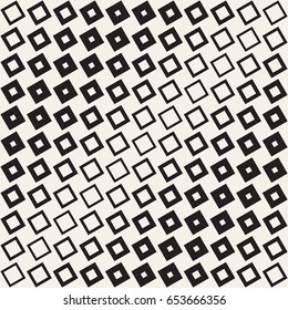 Repeating Geometric Rectangle Tiles. Stylish Monochrome Lattice. Vector Seamless Pattern. 