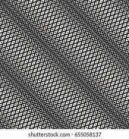 Repeating Geometric Rectangle Tiles. Stylish Monochrome Lattice. Vector Seamless Pattern. 