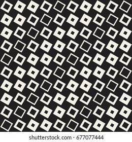 Repeating Geometric Rectangle Tiles. Stylish Monochrome Lattice. Vector Seamless Pattern. 