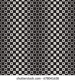 Repeating Geometric Rectangle Tiles. Stylish Monochrome Lattice. Vector Seamless Pattern. 