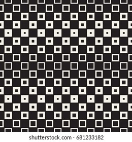 Repeating Geometric Rectangle Tiles. Stylish Monochrome Lattice. Vector Seamless Pattern. 