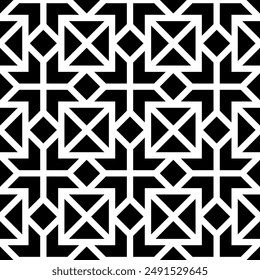 Repeating Geometric stencil patterns of vector. Artistic shapes Seamless pattern of background.