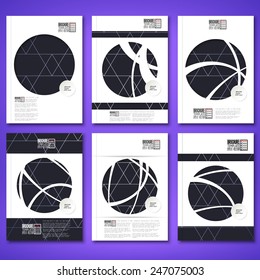 Repeating geometric texture with triangles. Brochure, flyer or report for business, template vector.