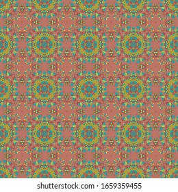 Repeating geometric texture. Vector template for banners, flyers, wrapping paper. Abstract seamless background. Ethnic old backdrop. Vintage design