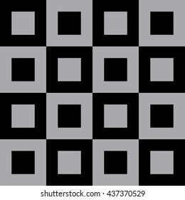 Repeating geometric tiles. Abstract paneling pattern. Vector Black & White seamless background. Interior Design wallpaper. Modern graphic design.