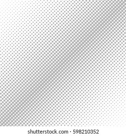 Repeating geometric tiles from dots. Abstract monochrome vector  pattern.  Modern gray and white halftone texture. 