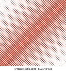 Repeating geometric tiles from dots. Abstract monochrome vector  pattern.  Modern red and white halftone texture. Grunge background.