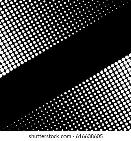 Repeating geometric tiles from dots. Black and white vector pattern. Abstract modern stylish texture. Halftone banner.