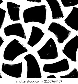 Repeating geometric tiles with grunge texture. Vector geometric seamless pattern. Modern stylish mosaic texture. Hand drawn terrazzo flooring, abstract broken glass. Polygonal seamless background