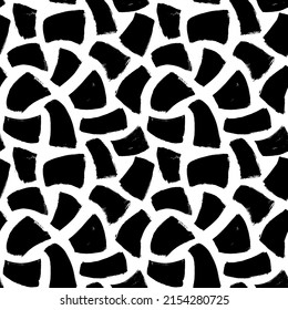 Repeating geometric tiles with grunge texture. Vector geometric seamless pattern. Modern stylish mosaic texture. Hand drawn terrazzo flooring, abstract broken glass. Polygonal seamless background