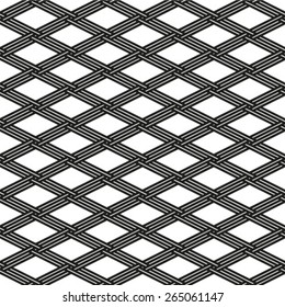 Repeating geometric tiles with rhombuses, vector seamless pattern 