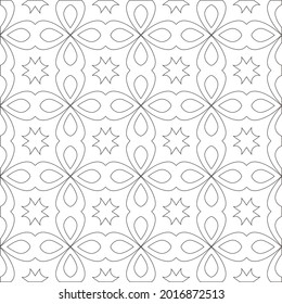 Repeating geometric tiles with stripe elements.black and white pattern.