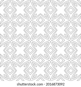 Repeating geometric tiles with stripe elements.black and white pattern.